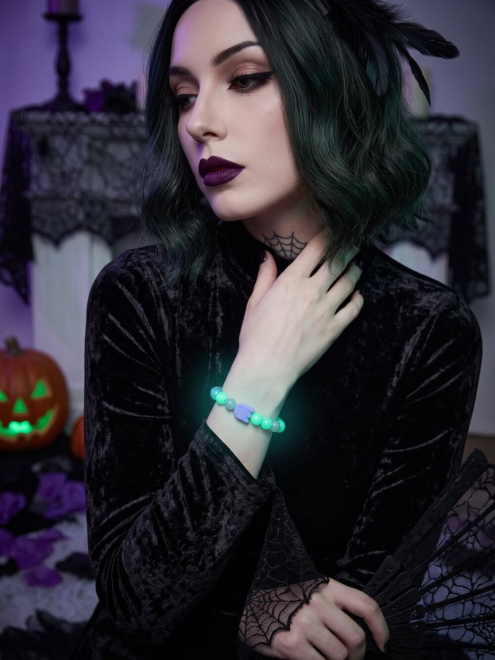 Designs by Forte Pastel Glow in the Dark Ghost Stretch Bracelet